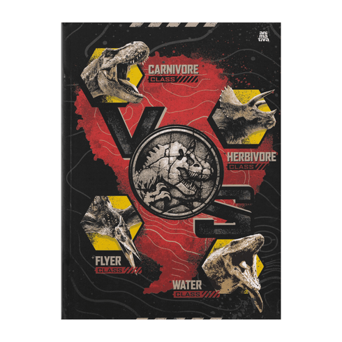 Caderno Costurado Capa Dura 1x1 - 80 Folhas - Jurassic World